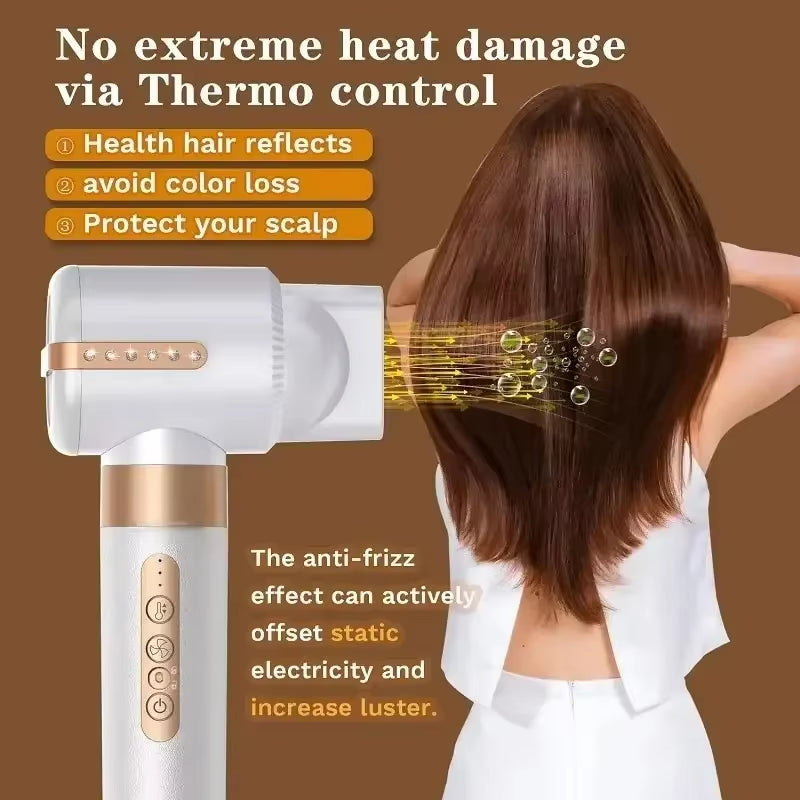 7 in 1 Hair Dryer Professional Negative Ion Curling Iron Hair Straightener Brushless Motor High Speed Hair Dryer Hot Comb Set